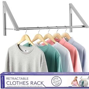 Retractable Clothes Rack | Wall-Mounted Hanger for Space-Saving - COMPLETE